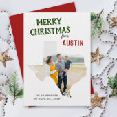 Merry Christmas from Texas One Photo Feestdagenkaart