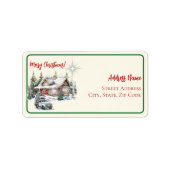 Merry Christmas from the Cabin Address Label (Voorkant)