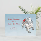 Merry Christmas from the Flying Goat Feestdagenkaart (Staand voorkant)