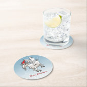 Merry Christmas from The Flying Goat Ronde Kartonnen Onderzetter (Insitu)