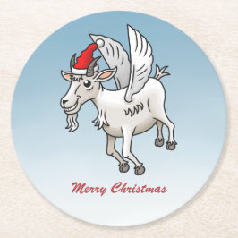Merry Christmas from The Flying Goat Ronde Kartonnen Onderzetter