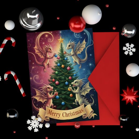 Merry Christmas from the Ornament Dragons Kaart