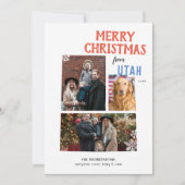 Merry Christmas from Utah Multi Photo Card Feestdagenkaart (Voorkant)