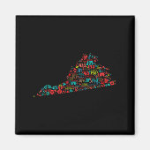 Merry Christmas From Virginia  Magneet (Voorkant)