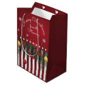 Merry Christmas from (your family) Medium Cadeauzakje (Achterkant Gekanteld)