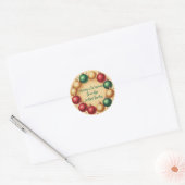 Merry Christmas from Your Family Personalized  Ronde Sticker (Envelop)