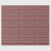 Merry Christmas from (Your name) Cadeaupapier (Vlak)