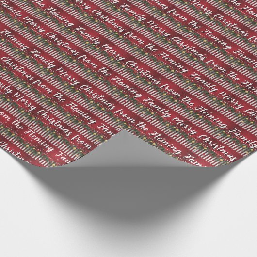 Merry Christmas from (Your name) Cadeaupapier (Hoek)