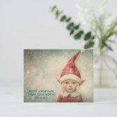 Merry Christmas from Your North Pole Elf | Cute Feestdagenkaart (Staand voorkant)