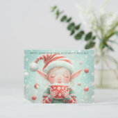Merry Christmas from Your North Pole Elf | Cute Feestdagenkaart (Staand voorkant)