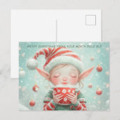 Merry Christmas from Your North Pole Elf | Cute Feestdagenkaart (Voorkant / Achterkant)