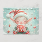 Merry Christmas from Your North Pole Elf | Cute Feestdagenkaart (Voorkant)
