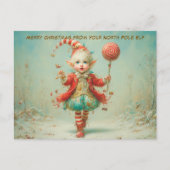 Merry Christmas from Your North Pole Elf | Cute Feestdagenkaart (Voorkant)