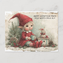 Merry Christmas from Your North Pole Elf | Cute Feestdagenkaart