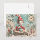 Merry Christmas from Your North Pole Elf | Cute Feestdagenkaart (Voorkant / Achterkant)