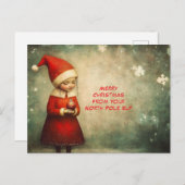 Merry Christmas from Your North Pole Elf | Cute Feestdagenkaart (Voorkant / Achterkant)