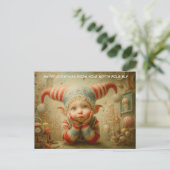 Merry Christmas from Your North Pole Elf | Cute Feestdagenkaart (Staand voorkant)