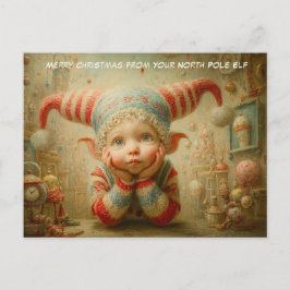Merry Christmas from Your North Pole Elf | Cute Feestdagenkaart