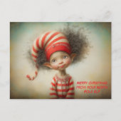 Merry Christmas from Your North Pole Elf | Cute Feestdagenkaart (Voorkant)