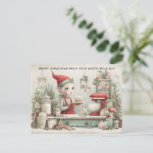 Merry Christmas from Your North Pole Elf | Cute Feestdagenkaart (Staand voorkant)