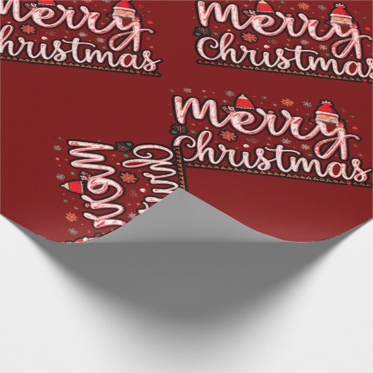 Merry Christmas: Frosty Elegance Mode Design Cadeaupapier (Hoek)