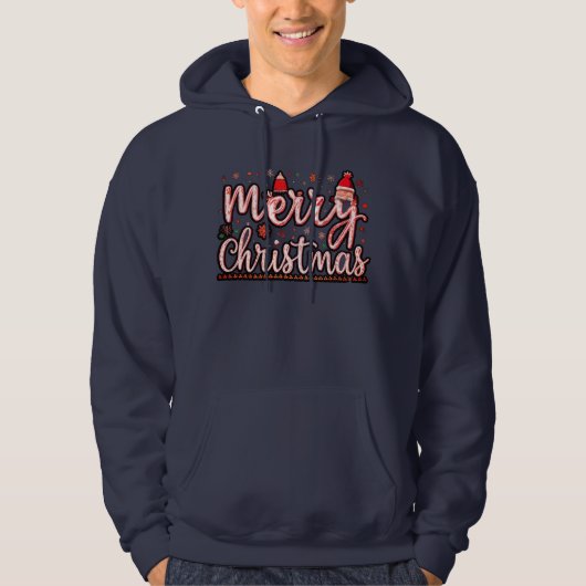 Merry Christmas: Frosty Elegance Mode Design Hoodie (Voorkant)