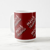 Merry Christmas: Frosty Elegance Mode Design Koffiemok (Voorkant links)