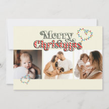 Merry Christmas Fun Candy Cane 3 Foto Gebroken wit