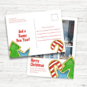 Merry Christmas Fun Cookie Photo Collage  Feestdagenkaart