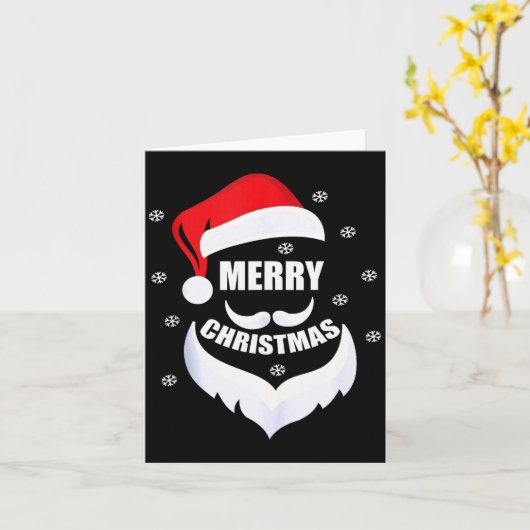 Merry Christmas -fun Santa Claus Father Xmas Boy G Kaart (Gele Bloem)