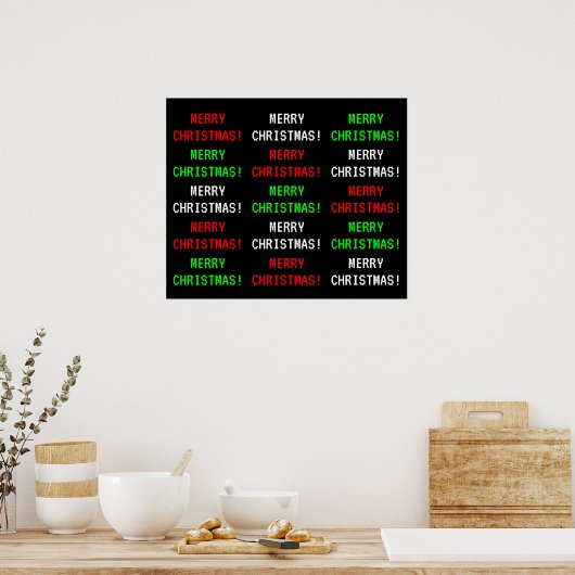 "MERRY CHRISTMAS!": Fun,  spel Poster (Keuken)