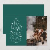 Merry Christmas fun time  family photo Holiday Feestdagenkaart (Voorkant / Achterkant)