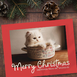 Merry Christmas Fun Typography | Afbeelding Feestdagenkaart