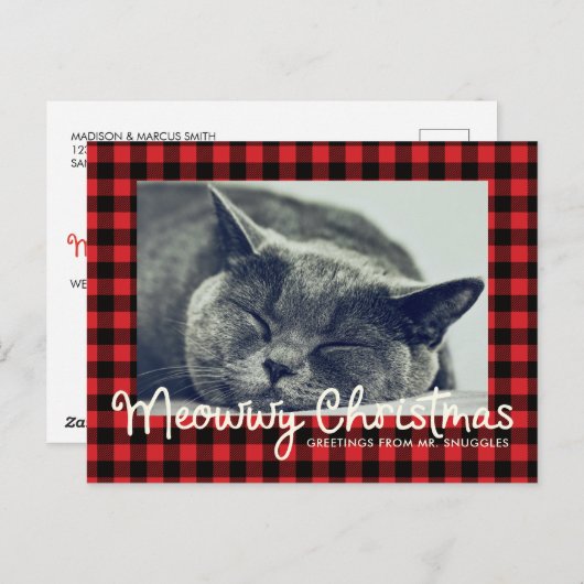 Merry Christmas Fun Typography | Afbeelding Feestdagenkaart (Voorkant / Achterkant)