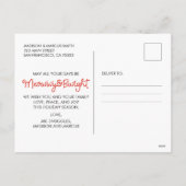 Merry Christmas Fun Typography | Afbeelding Feestdagenkaart (Achterkant)