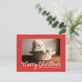 Merry Christmas Fun Typography | Afbeelding Feestdagenkaart (Staand voorkant)