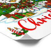 Merry Christmas Funny Bald Eagle Lover Xmas Lights Poster (Hoek)