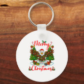 Merry Christmas Funny Bald Eagle Lover Xmas Lights Sleutelhanger (Voorkant)