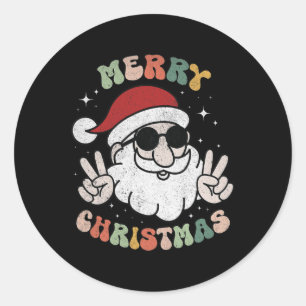 Merry Christmas Funny Christmas Mannen Vrouwen Xma Ronde Sticker
