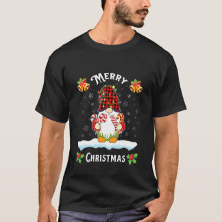 Merry Christmas Funny Cute Gnome Holding Holiday C T-shirt