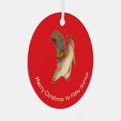 Merry Christmas Funny Filthy Animal Squirrel Metalen Ornament (Voorkant Rechts)