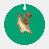 Merry Christmas Funny Filthy Animal Squirrel Metalen Ornament (Achterkant)