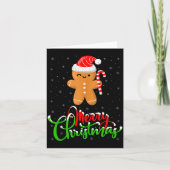 Merry Christmas Funny Gingerbread Cookie Baking Ch Kaart (Voorkant)