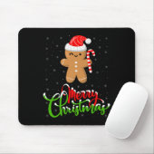 Merry Christmas Funny Gingerbread Cookie Baking Ch Muismat (Met muis)