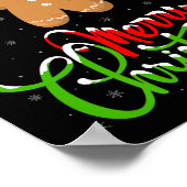 Merry Christmas Funny Gingerbread Cookie Baking Ch Poster (Hoek)