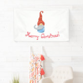 Merry Christmas Funny Gnome Banner – Feestelijk (Insitu)