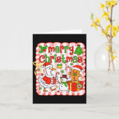 Merry Christmas Funny Merry Goosemas Christmas Sil Kaart (Gele Bloem)