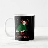 Merry Christmas Funny Raven Bird F-caw-f Xmas Holi Koffiemok (Links)