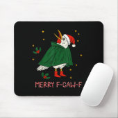 Merry Christmas Funny Raven Bird F-caw-f Xmas Holi Muismat (Met muis)