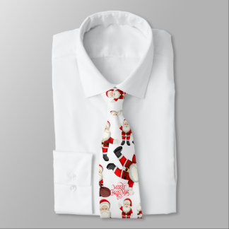 "Merry Christmas" Funny Santa Art Pattern Tie Stropdas